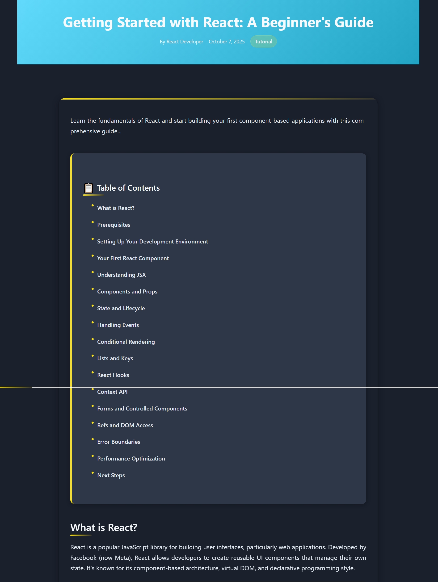 Getting Started with React